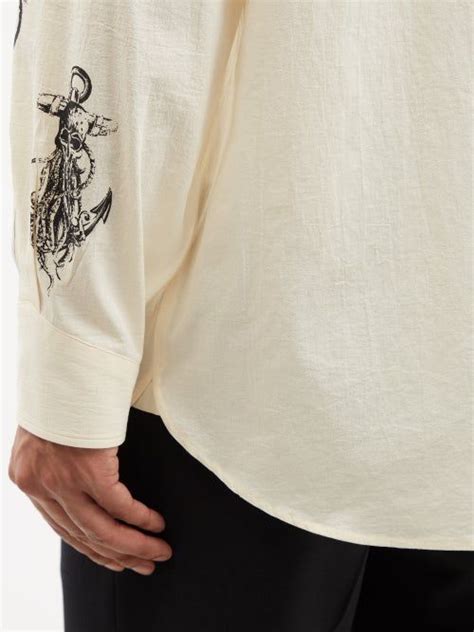 prada nautical-print long-sleeved cotton t-shirt seahorse|Prada Livermore.